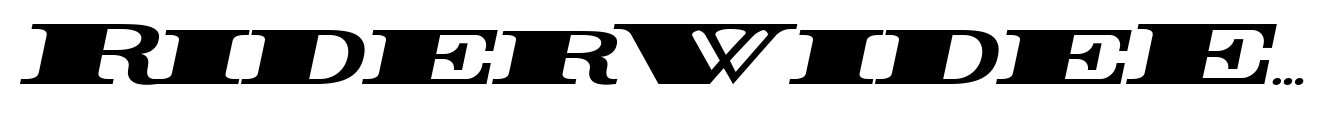 Rider WideExpanded ExtraBlack Italic